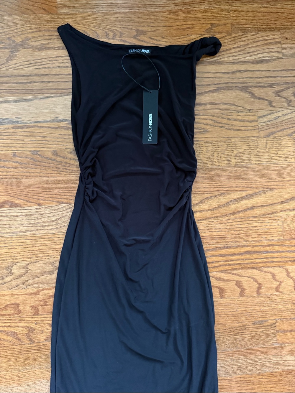 Black Sleeveless Bodycon Midi Dress - Picture 2 of 2